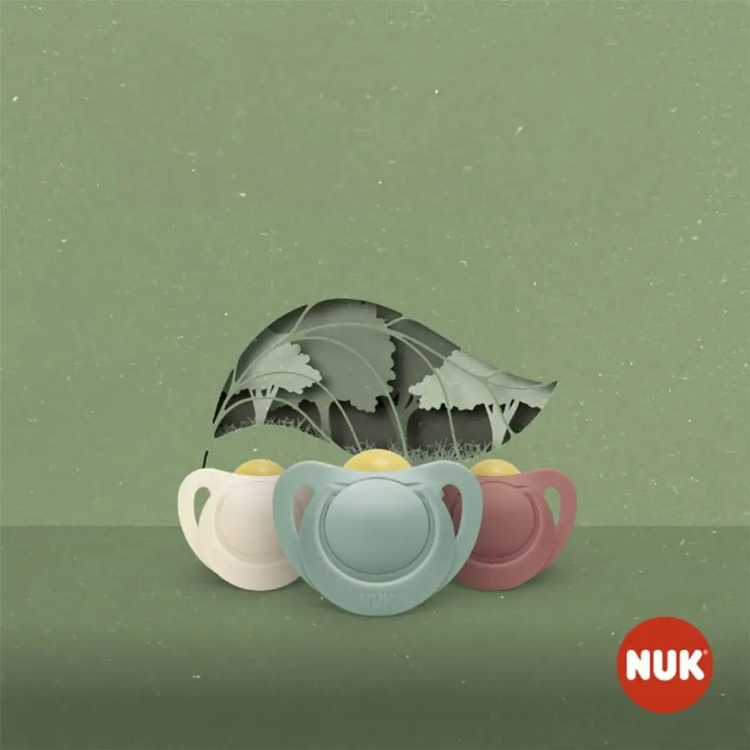 NUK For Nature Latex Fopspeen 6-18 Maanden - 2 Stuks Groen