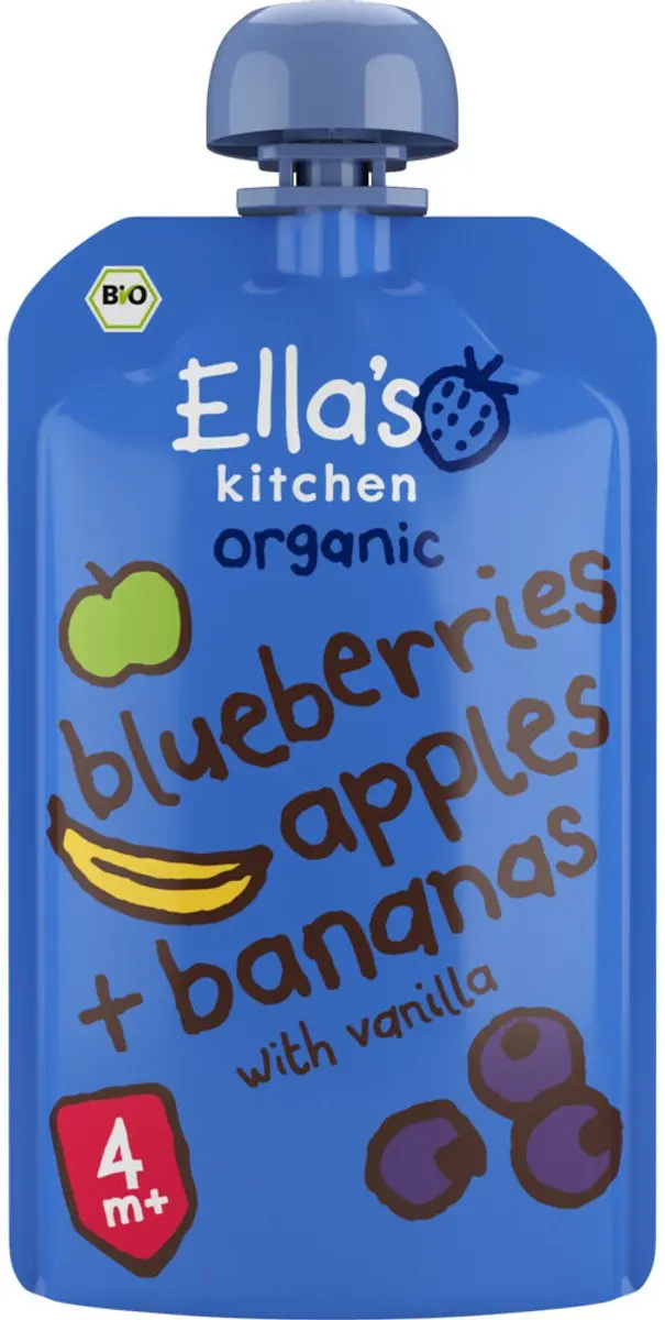 Ella’s Kitchen Knijpzakje 4+ Blauwe Bes Appel Banaan 120g