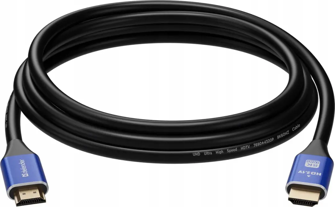 Defender HDMI Kabel 8K 60Hz 5m - Zwart/Goud