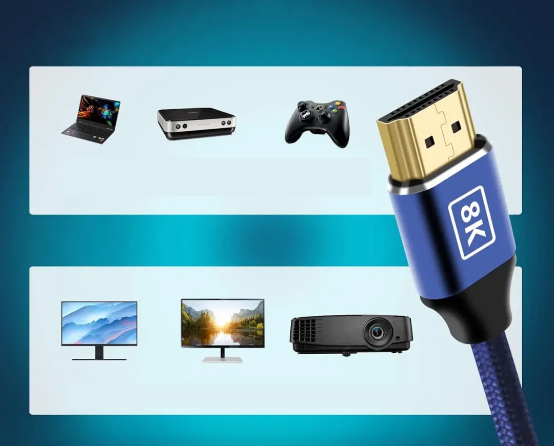 Defender HDMI Kabel 8K 60Hz 5m - Zwart/Goud