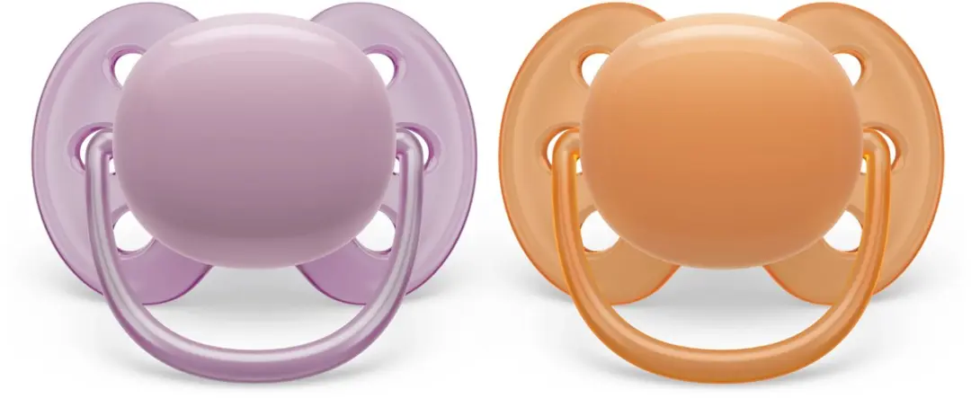 Philips Avent Ultra Soft Fopspeen - 2 Stuks - 6-18 Maanden - Orange/Purple - afbeelding 3 van 3