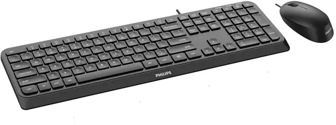 Philips SPT6207B/00 Toetsenbord-Muisset - Bedraad - Transparent