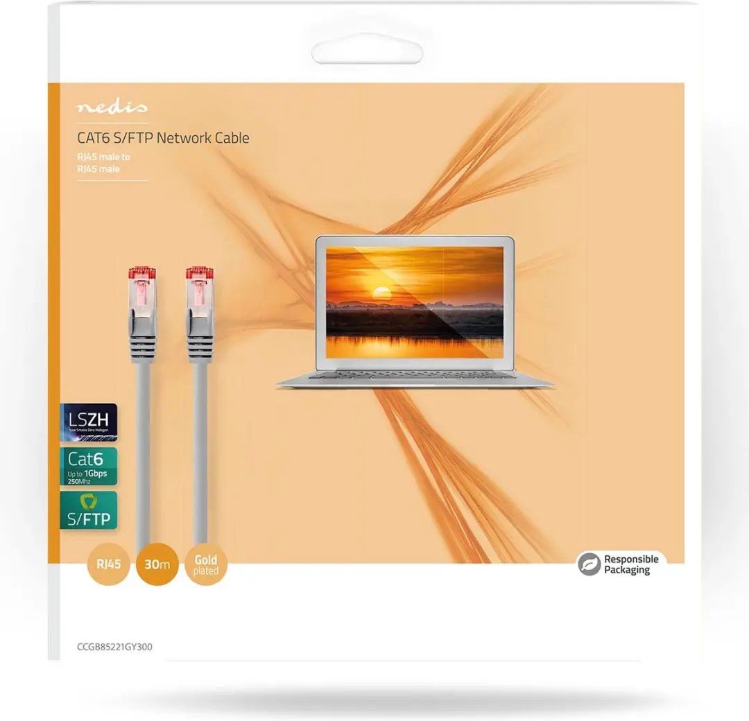 Nedis CAT6 Netwerkkabel RJ45 3m - Grijs