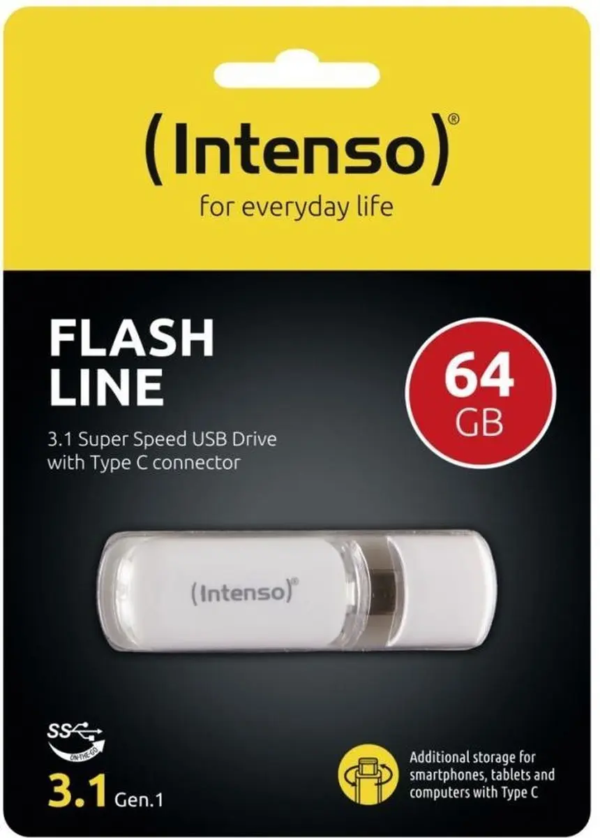 Intenso Flash Line 3538490 USB-stick 64GB - Wit