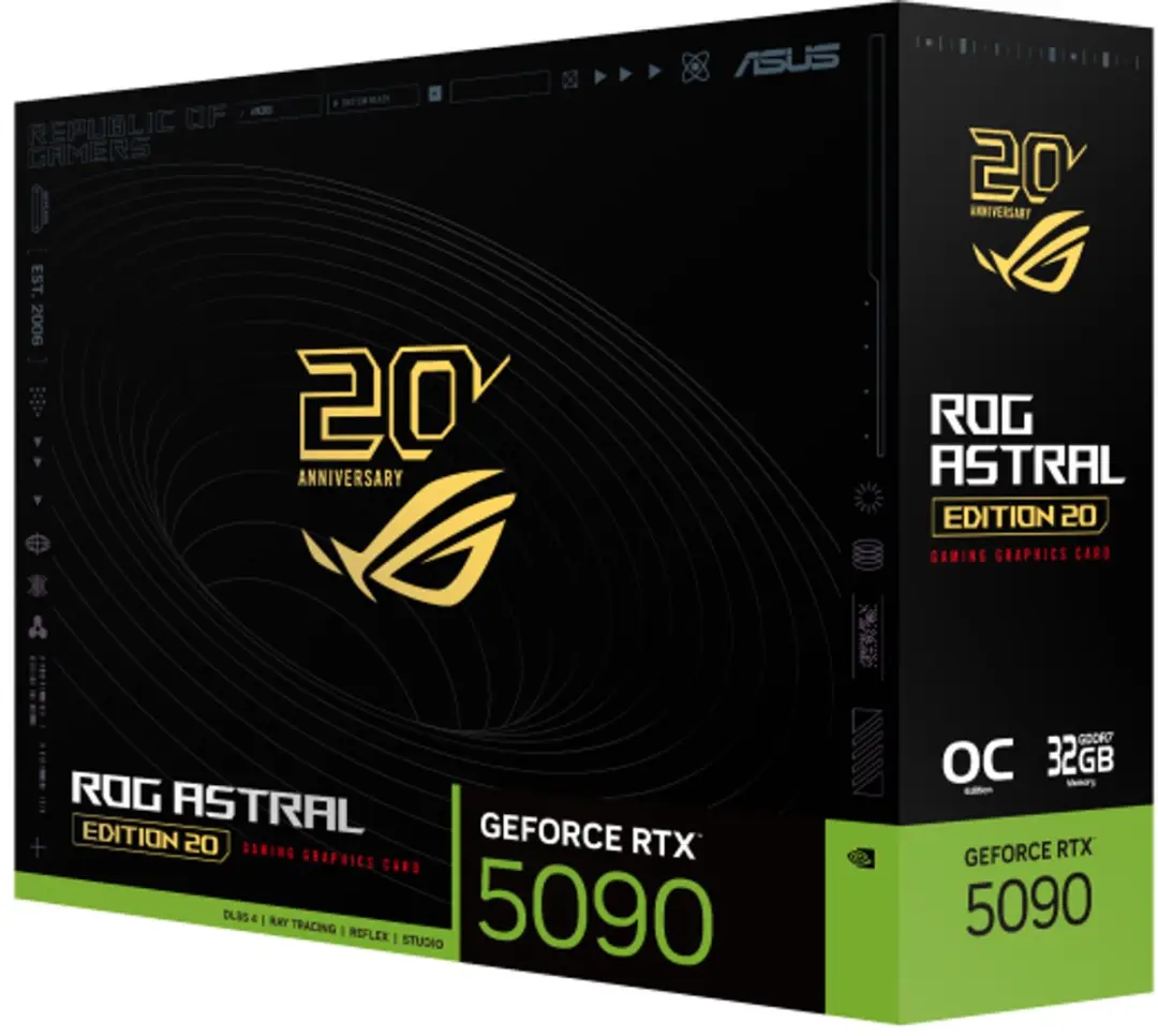 ASUS ROG Astral RTX 5090 32GB Videokaart - 2x HDMI 2.1b, 3x DisplayPort 2.1a