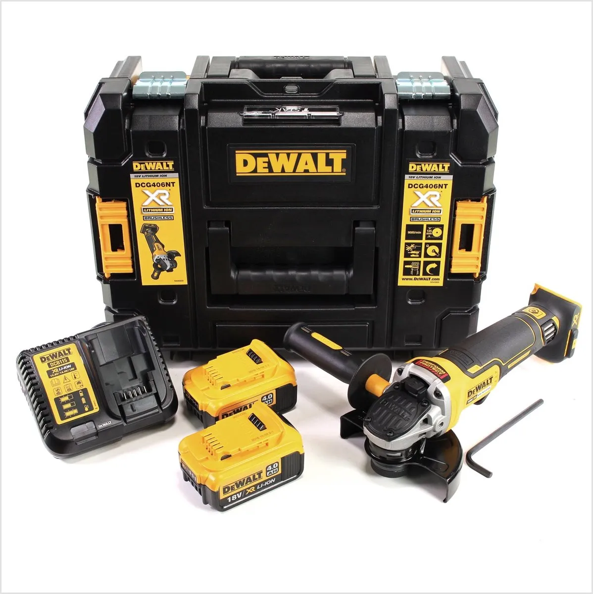 DeWalt DCG 406 M2 Haakse Slijper 18V 125mm - 2x 4.0Ah Accu + Lader - afbeelding 4 van 5