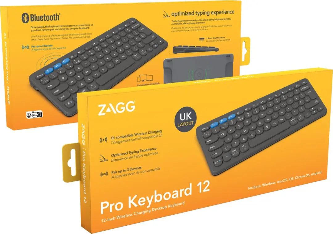 ZAGG Pro Keyboard 12 Draadloos Toetsenbord 103211032 - Grijs