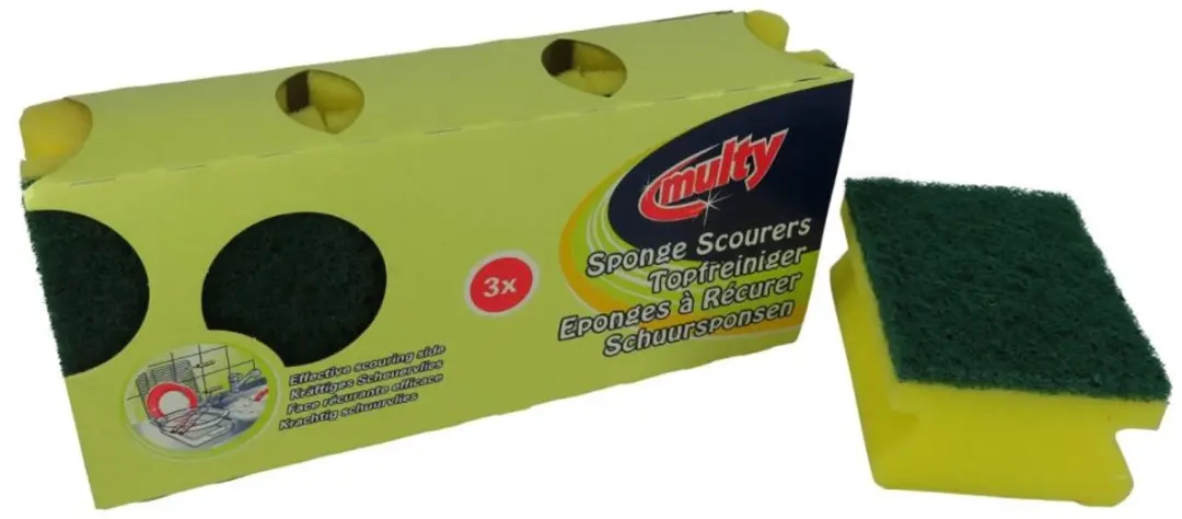Multy Schuurspons met Handgreep 3 Stuks