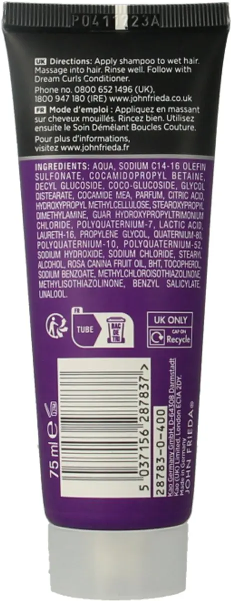 John Frieda Dream Curls Shampoo 75ml