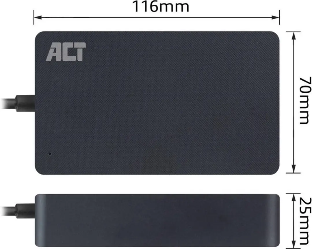ACT AC2060 Universele Laptoplader 90W - Zwart