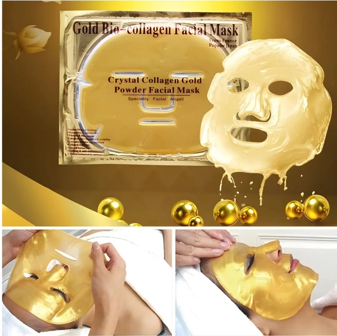 Crystal Gold Bio Collageen Gezichtsmasker - 10 Stuks