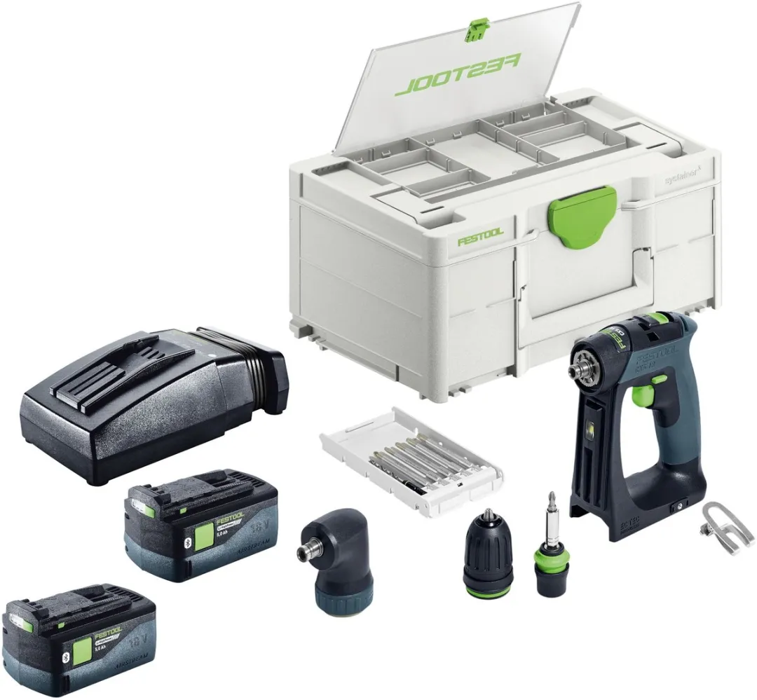 Festool CXS 18 Basisset - 40Nm borstelloos - 2x 5,0Ah accu - afbeelding 2 van 6