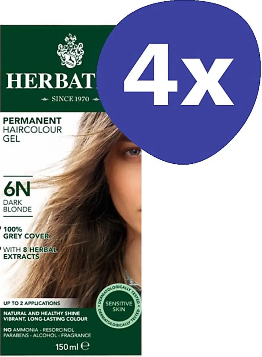 Herbatint Haarverf Donkerblond 600ml