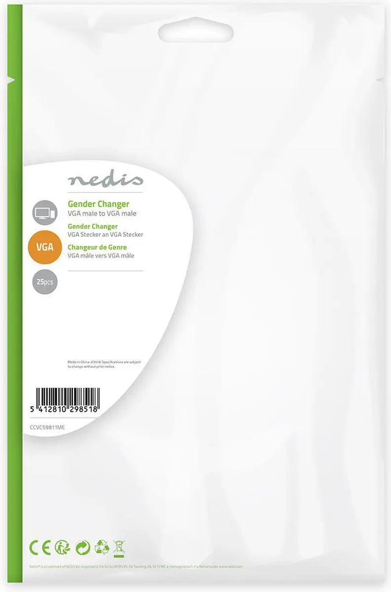 Nedis VGA-Adapter CCVC59811ME - Vernikkeld Metaal