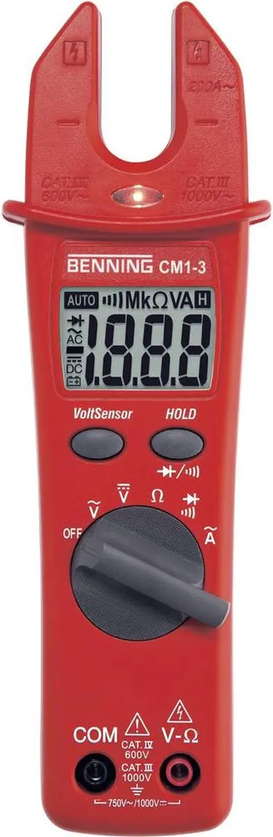 Benning CM 1-3 Stroomtang Multimeter CAT III 1000V