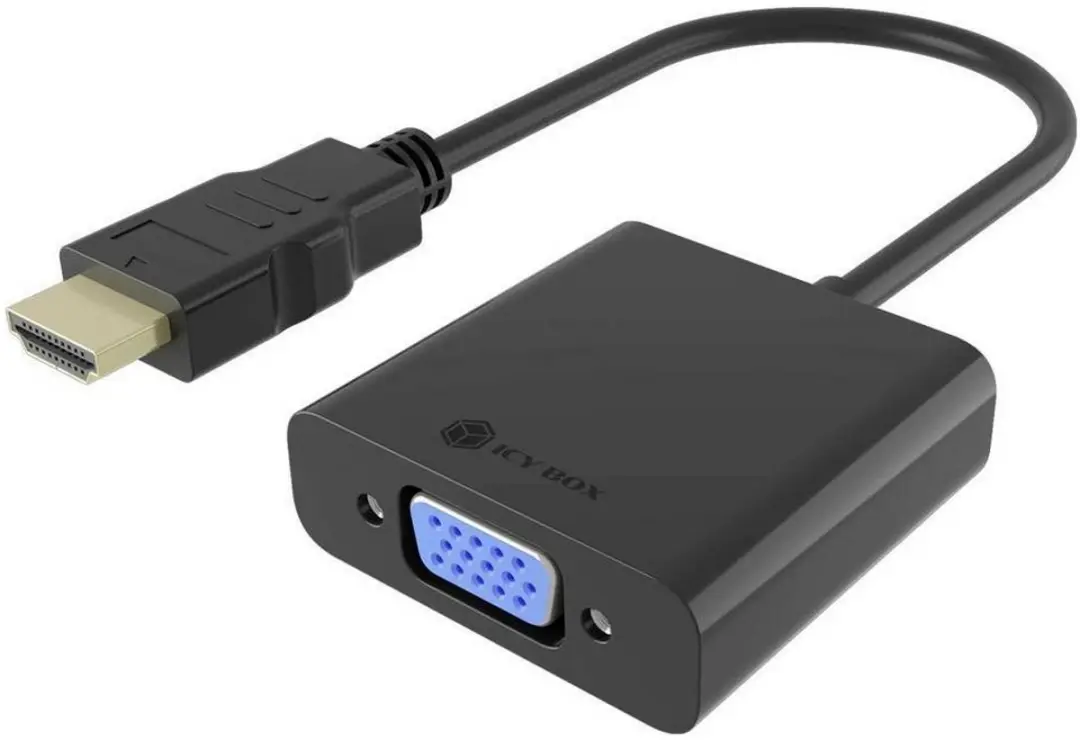 Icy Box 61119 HDMI-VGA Adapter - Zwart - afbeelding 6 van 6