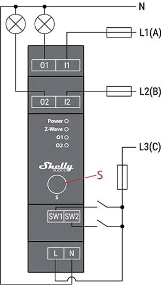 Shelly Qubino Pro 2-Kanaals Z-Wave Din-Rail Relais 3800235269114 - Transparent