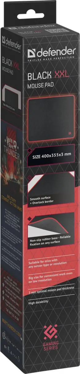 Defender Gaming Pad Zwart XXL 400x355x3mm
