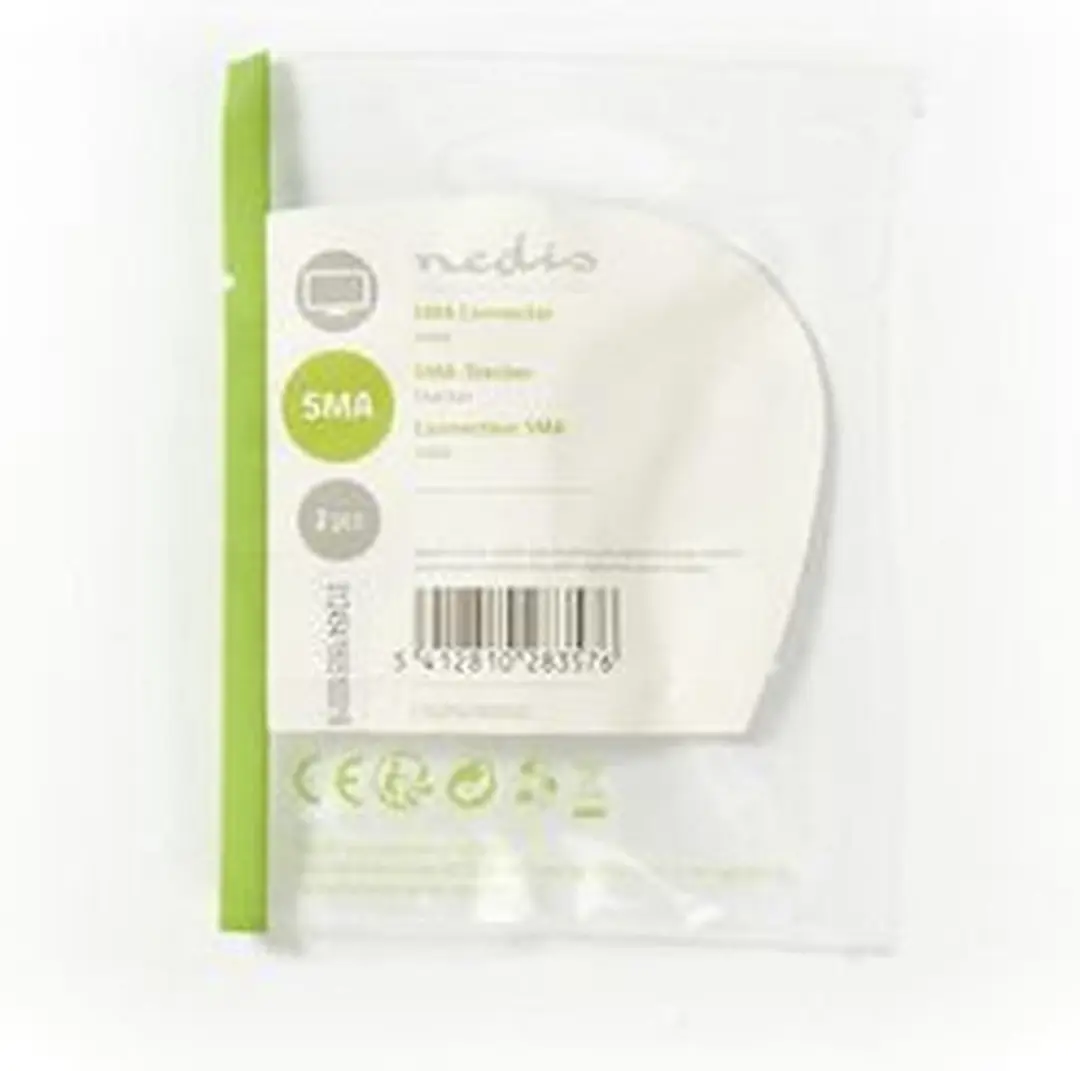 Nedis SMA-Connector Recht Male Verguld 50 Ohm - 2 Stuks