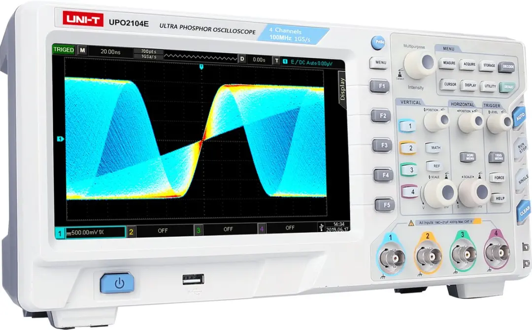 UNI-T UPO2104E Oscilloscoop 100MHz - 4 Kanalen - 1 GS/s