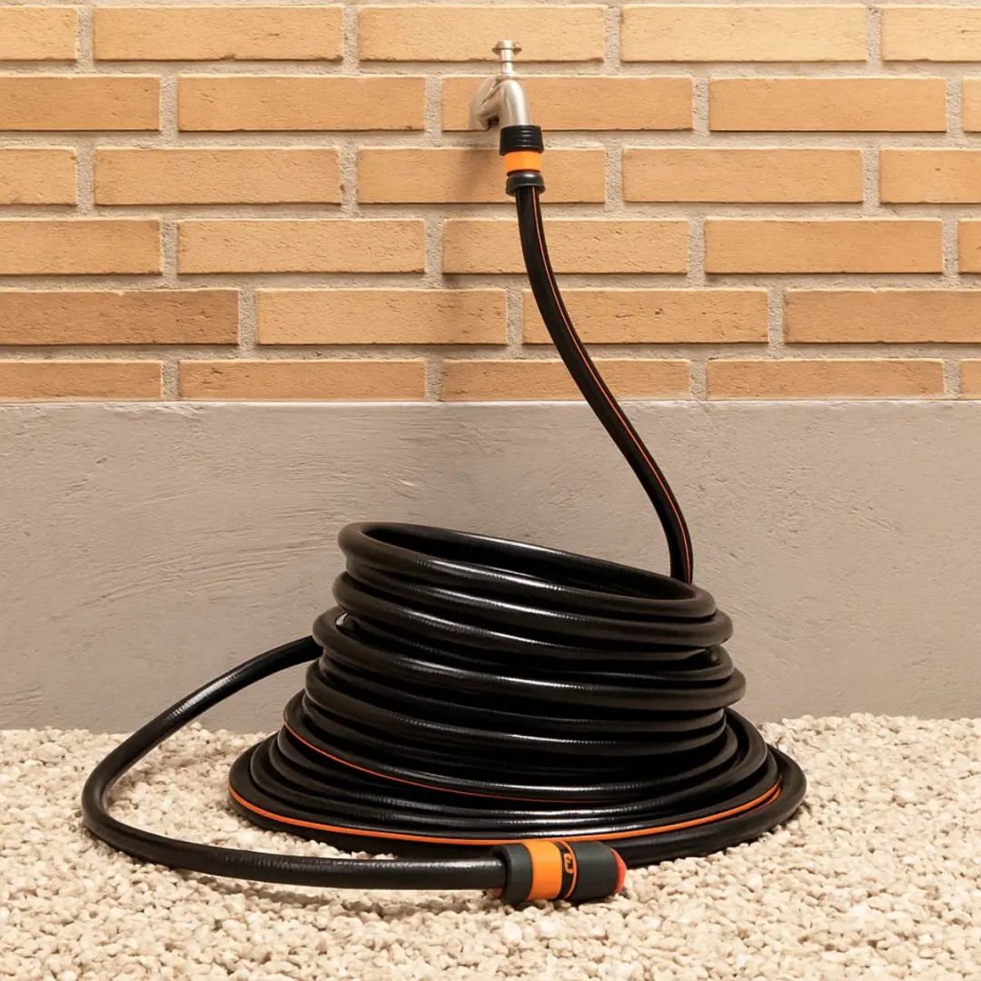 BLACK+DECKER Tuinslang 25m 19mm - Zwart/Oranje