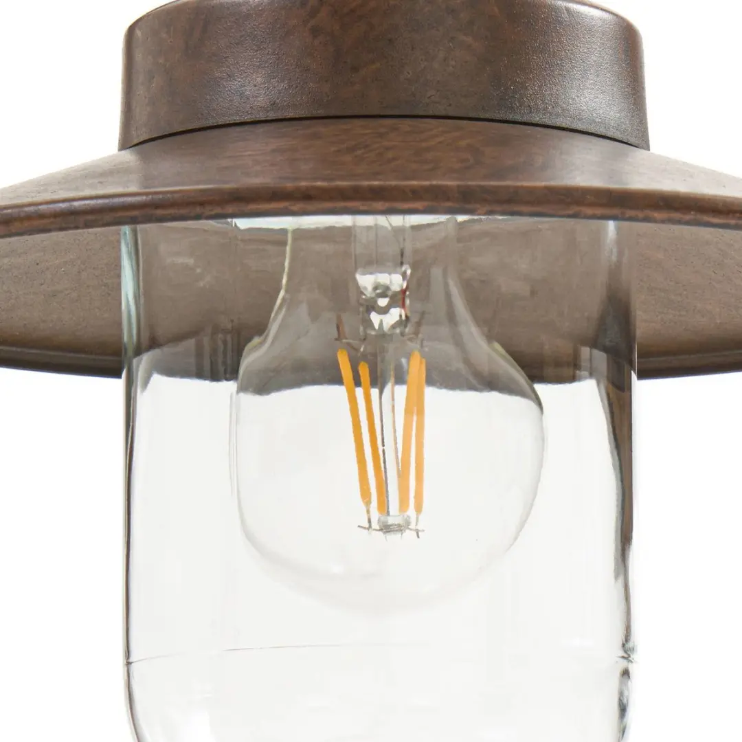 Lindby Tuinpadverlichting Staal Glas 15W E27 Roestkleurig