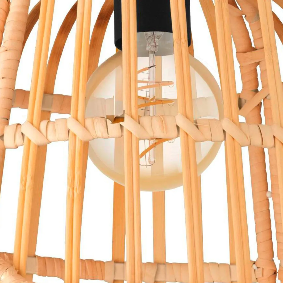 Eglo Glyneath Plafondlamp E27 - Ø37,5cm - Zwart/Hout