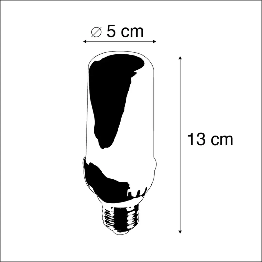 Lybardo E27 LED Flame Vuurlamp 4W - Mat Glas - 1800K - afbeelding 5 van 6