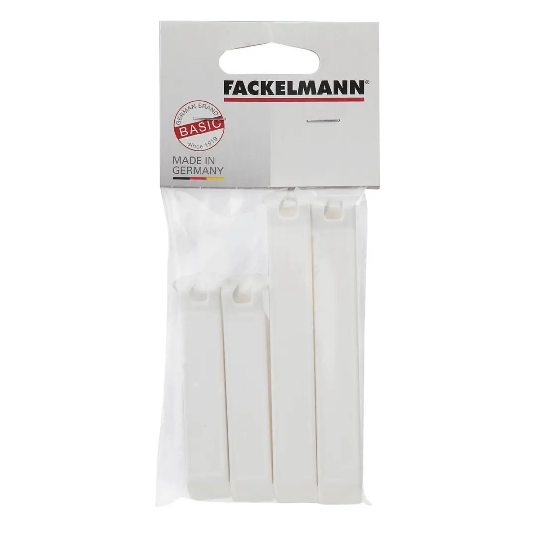 Fackelmann Afsluitclips 4-delig - Wit
