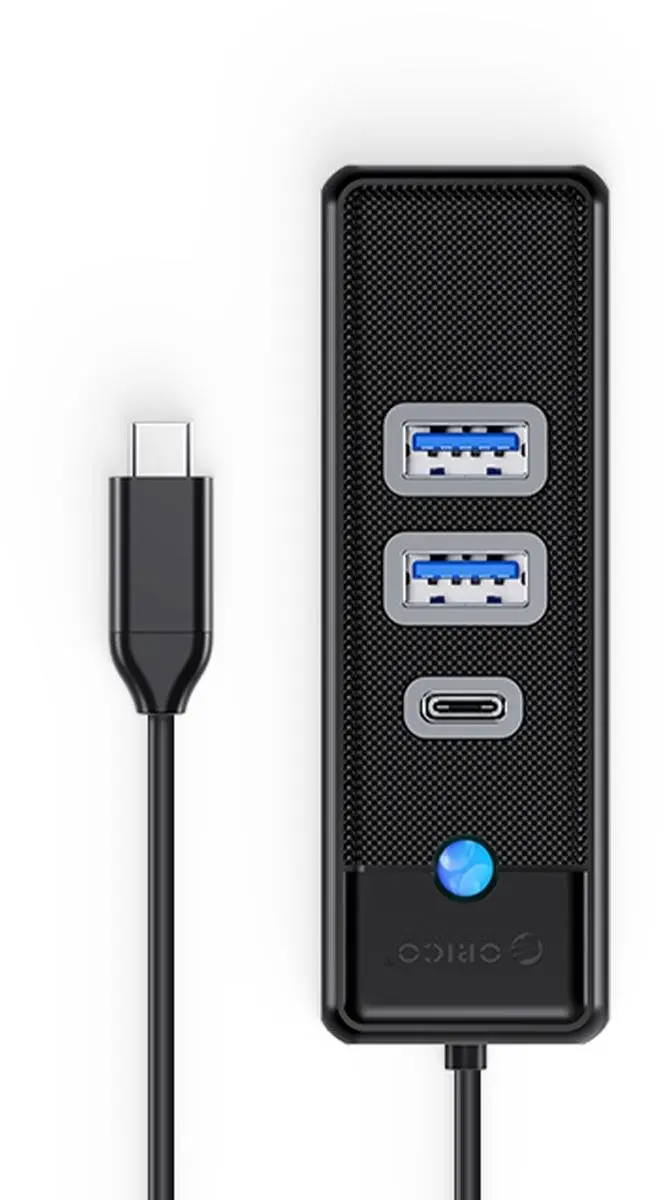 ORICO USB-C Hub 2x USB-A 3x USB-C - Transparant