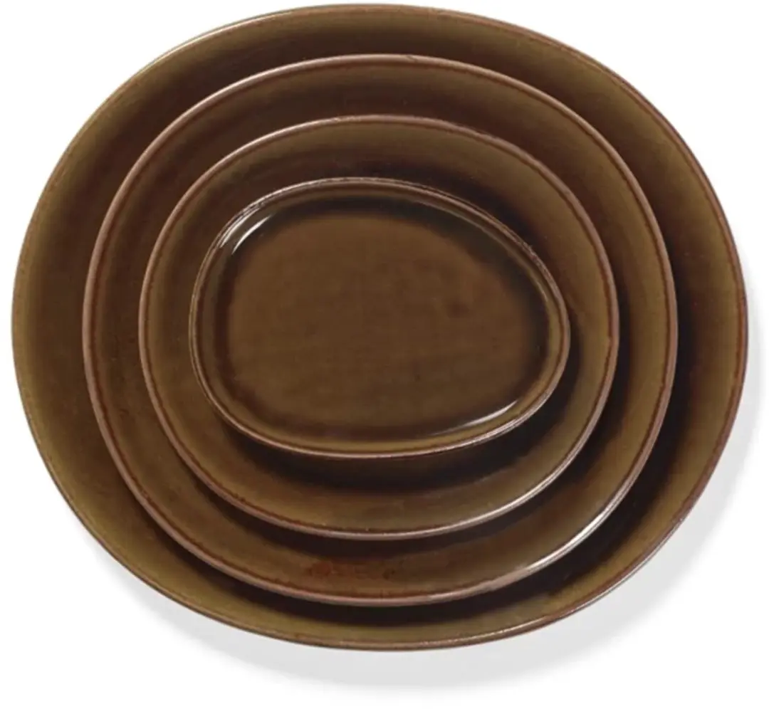 Serax Uncharted Out of Lines Plat Bord 14x10.5cm - Ocher
