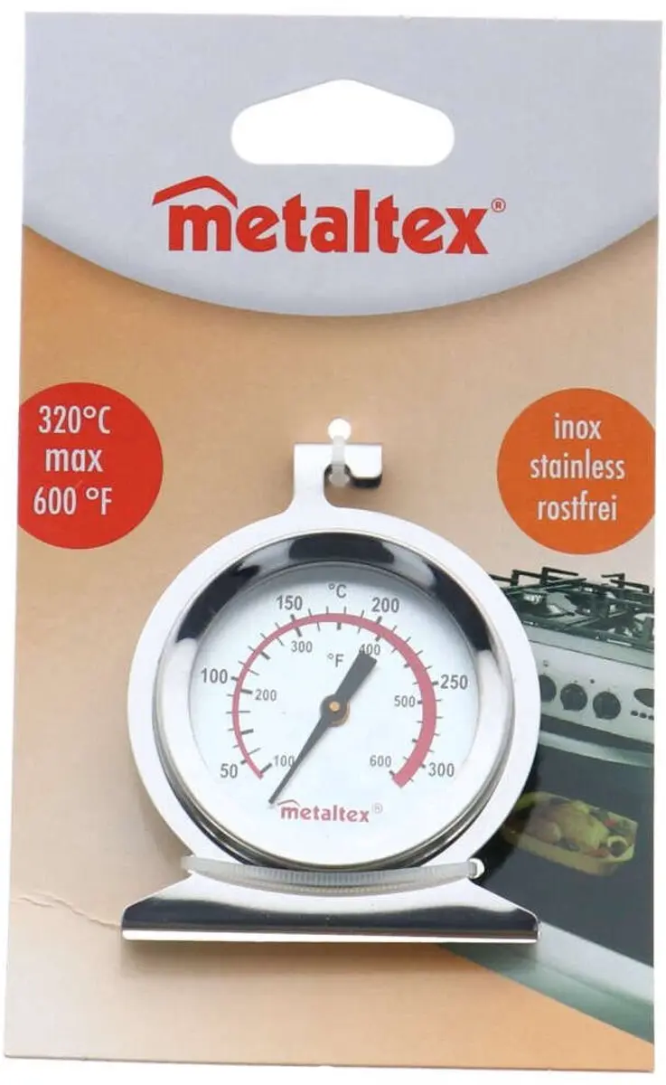Metaltex Oventhermometer 6cm RVS - Blauw