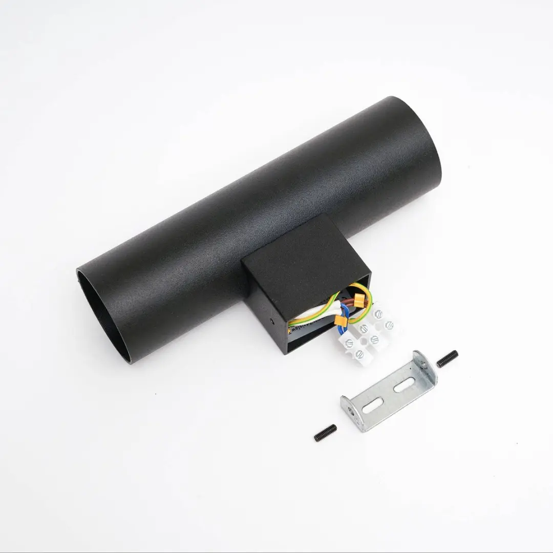 Euluna Wandlamp 2 Lichtpunten - Staal - Zwart - afbeelding 3 van 6