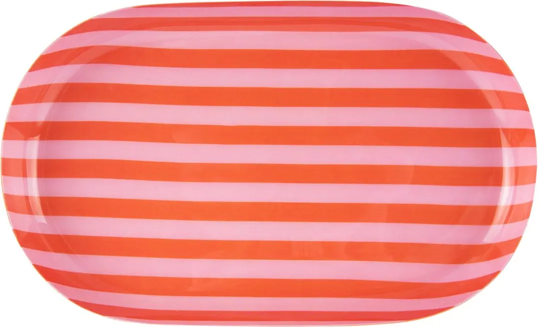 Present Time Animado Oval Dienblad - Oranje 25x15cm