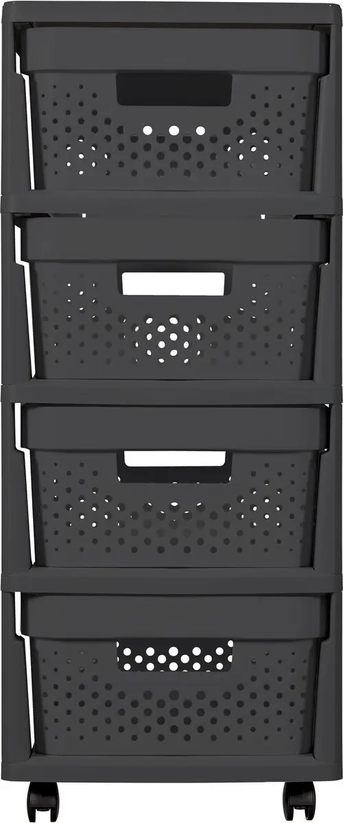 Curver Infinity Dots Ladesysteem 4x11L - Antraciet
