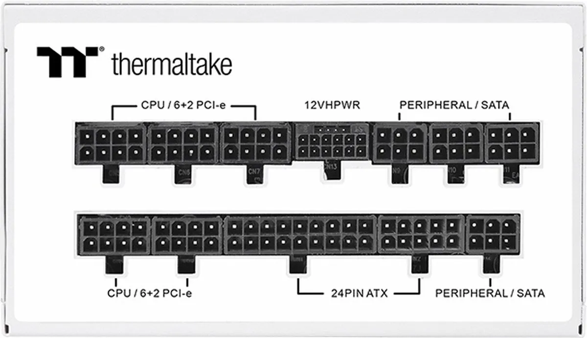 Thermaltake Toughpower GF A3 Snow 1050W PSU - Wit