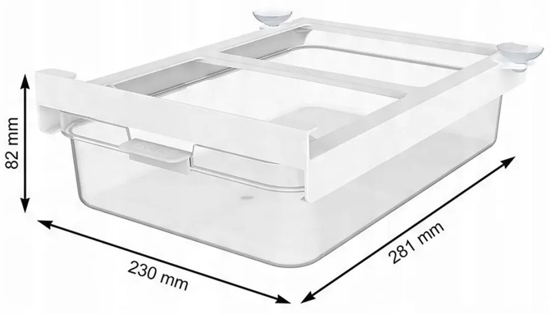 Rotho Cauma Koelkastlade Organizer 2,6L - Wit/Transparant - afbeelding 6 van 6