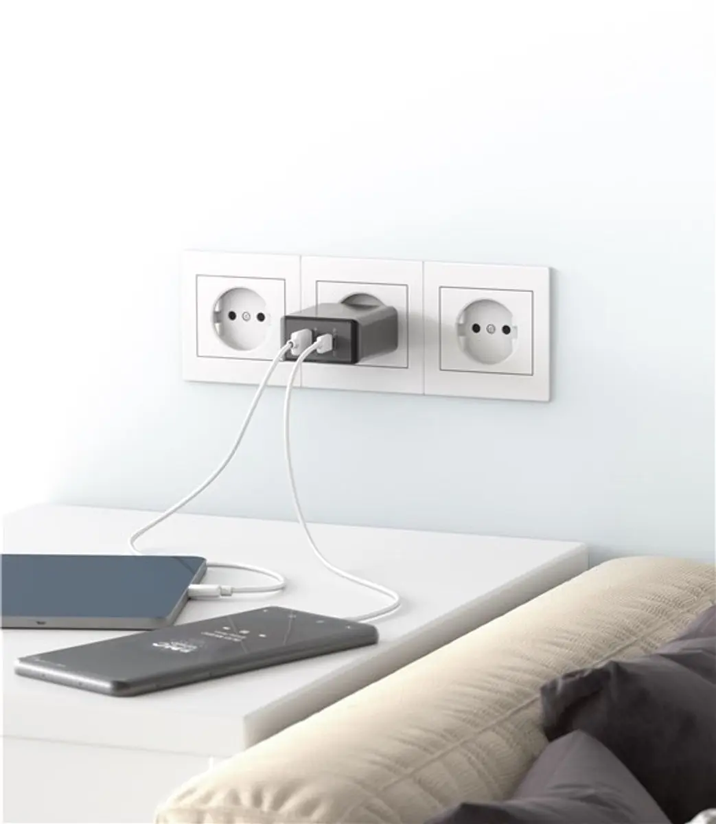 Goobay 61673 Thuislader 30W - USB-C PD & USB-A - Zwart