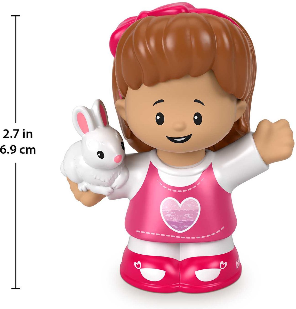 Fisher-Price Little People Mia with Bunny, 1 jaar, Meerkleurig