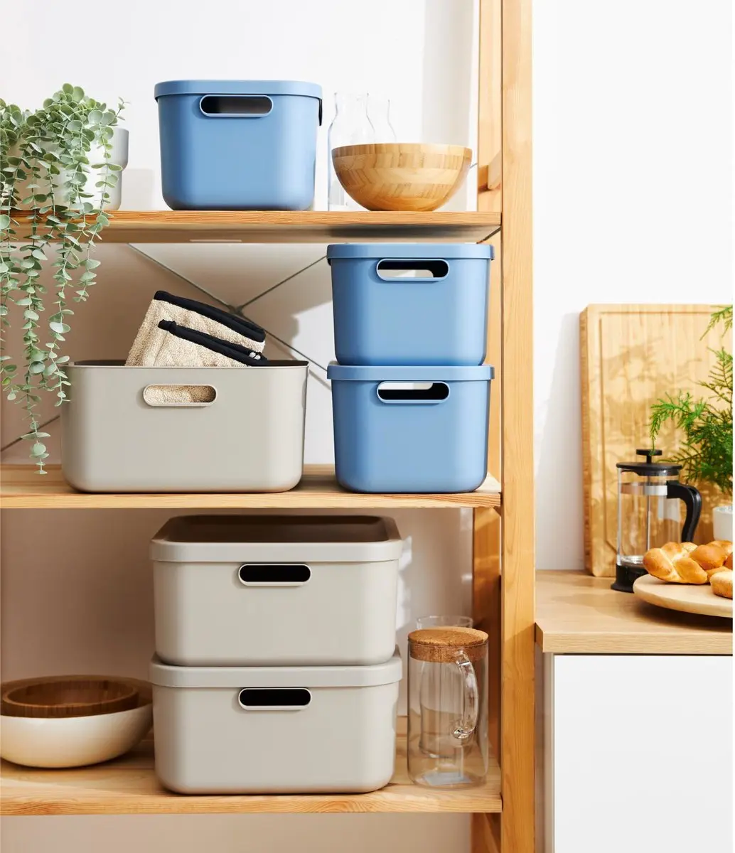 Rotho Albula Light Opbergbox 12L - Blauw - afbeelding 2 van 4
