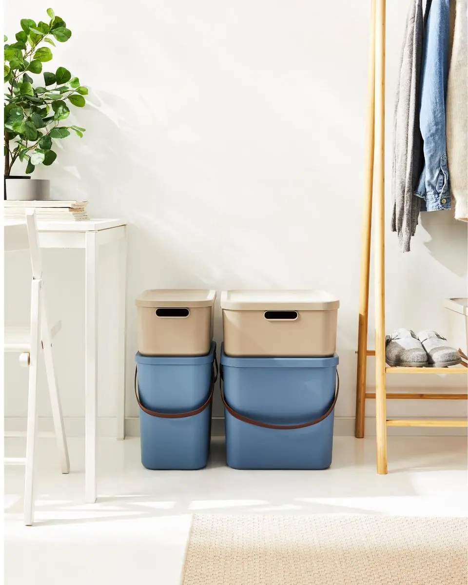Rotho Albula Light Opbergbox 12L - Blauw - afbeelding 3 van 4