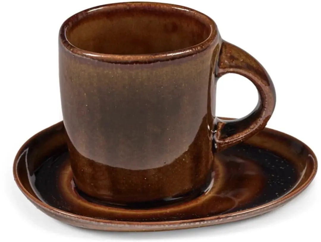Serax Uncharted Out of Lines Koffieschotel 15x12cm - Ocher
