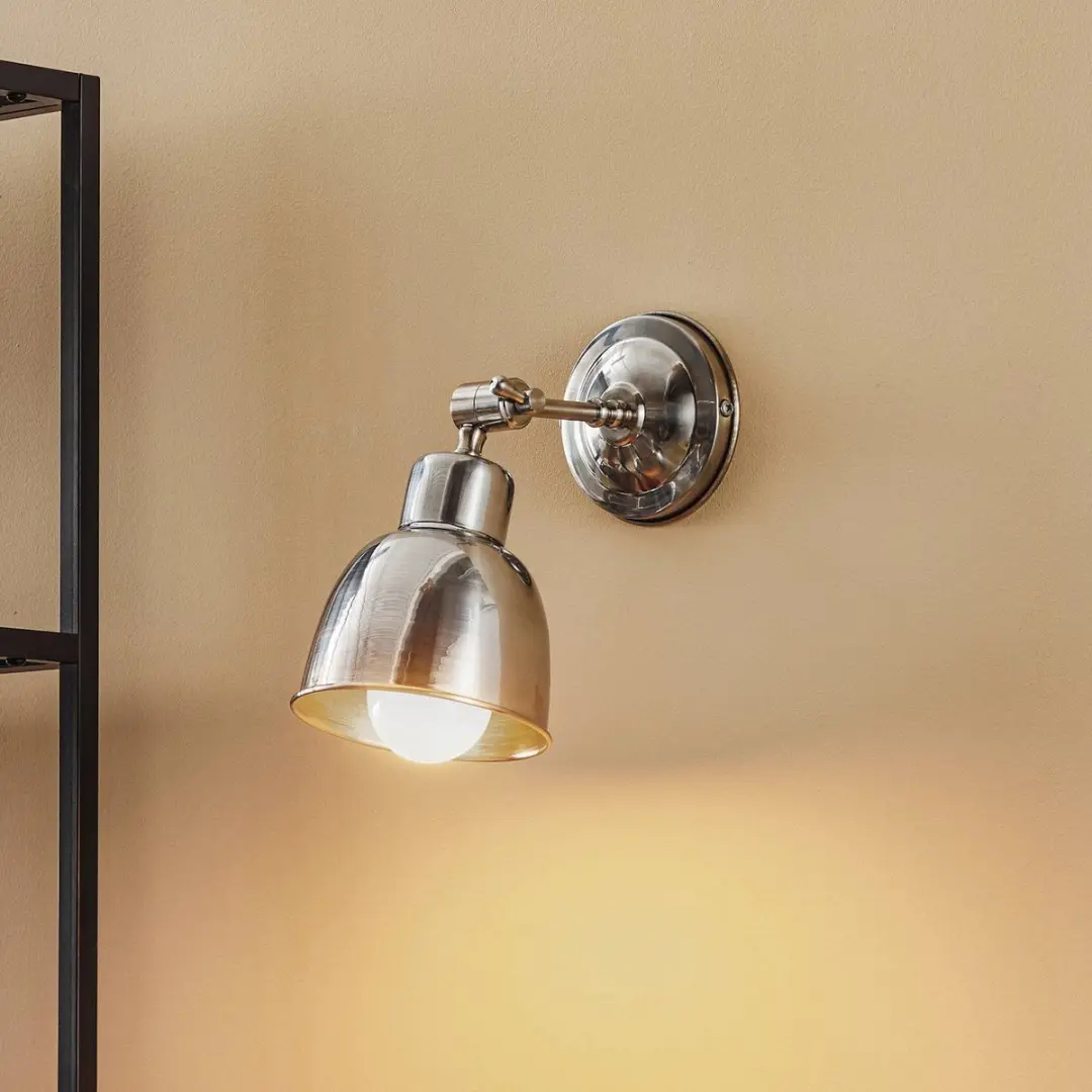 Euluna Wandlamp 1 Licht E27 - Chroom - afbeelding 4 van 6
