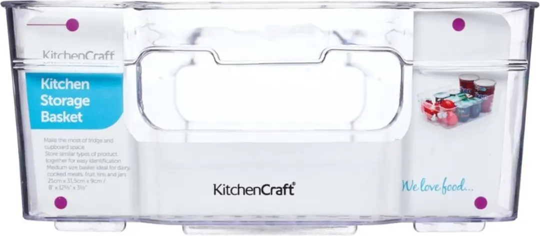 KitchenCraft Koelkast Opbergbox Medium 6.28L - Transparant - afbeelding 2 van 2
