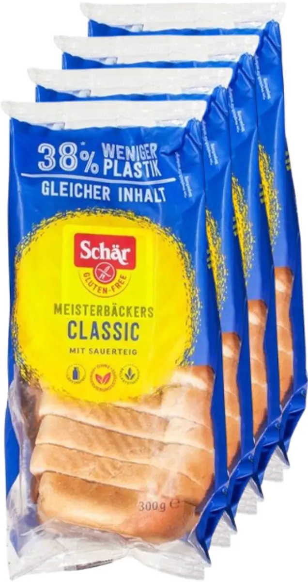 Schar Meisterbäckers Classic Glutenvrij Witbrood 4x300g