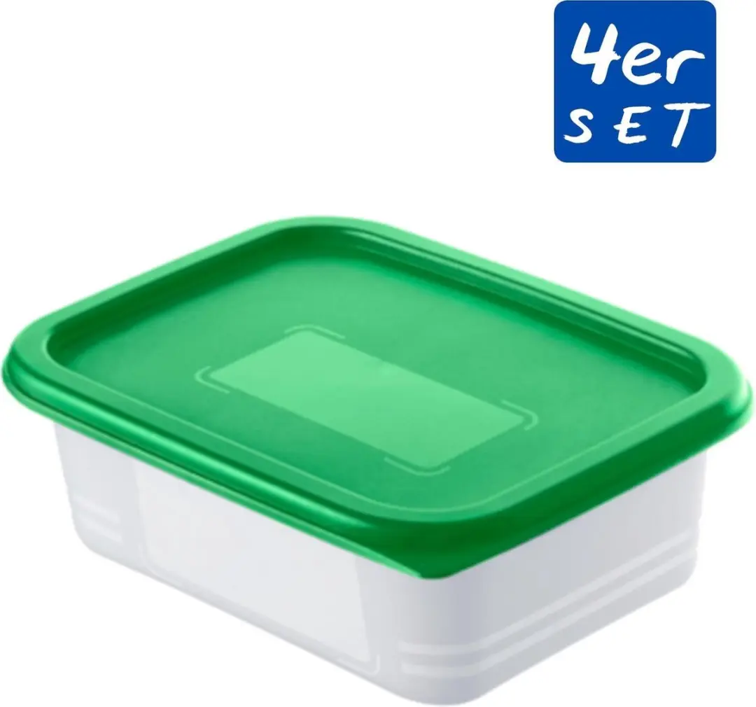 Rotho Domino Diepvriesdozen 4x0.5L - Wit - afbeelding 6 van 6