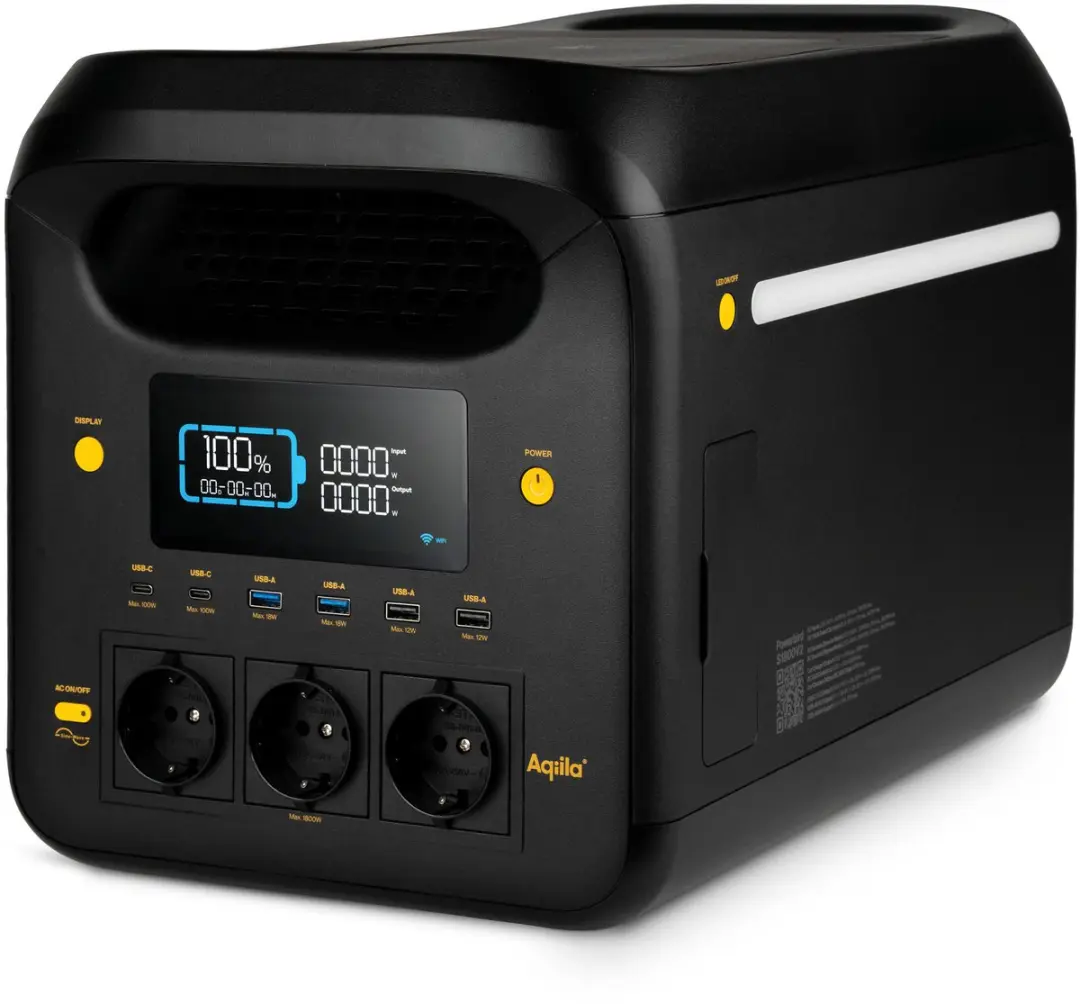 Aqiila Portable Powerstation 1800W 1224Wh