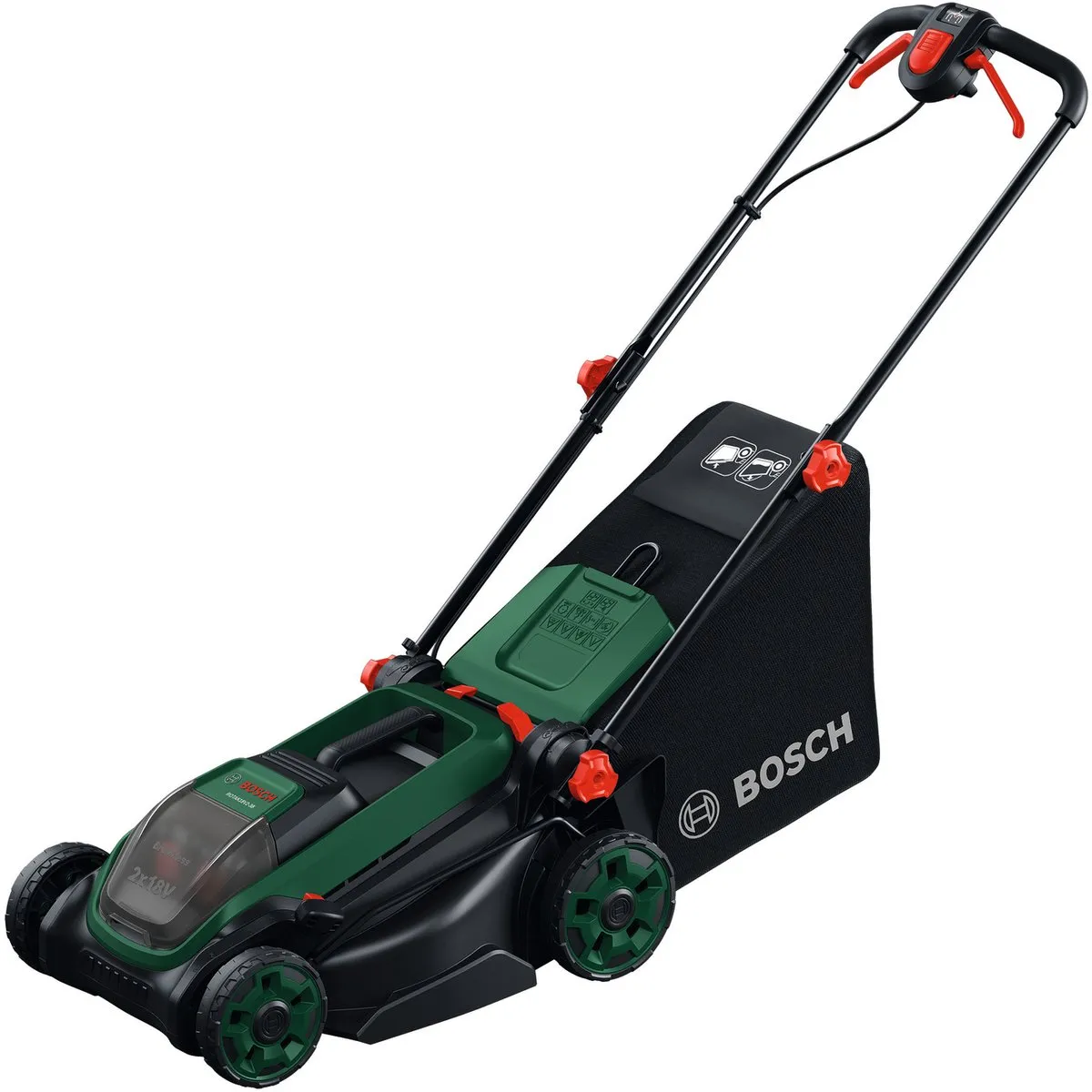 Bosch Rotak 18V2-38 Grasmaaier - 2x 4.0Ah accu - 40L