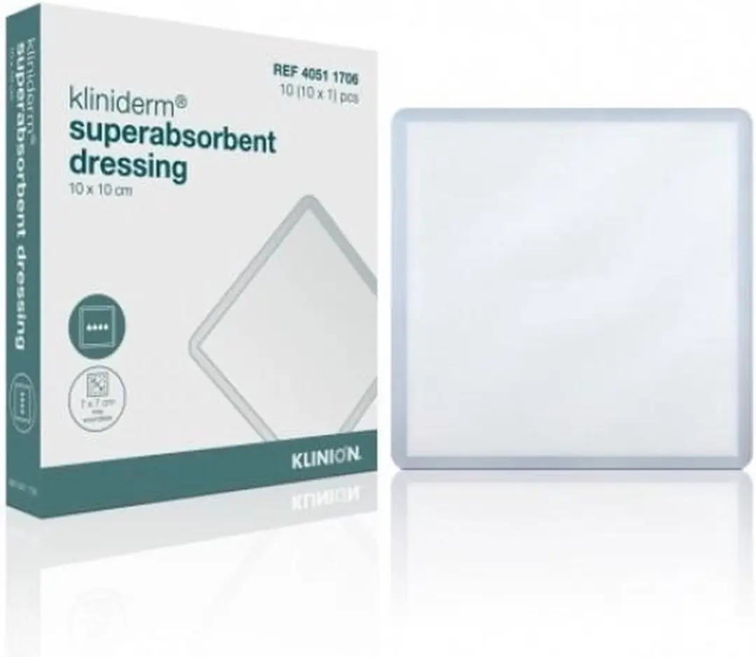 Klinion Kliniderm Superabsorberend Verband 10x10cm