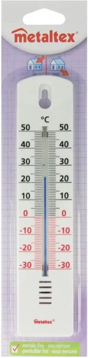 Metaltex Thermometer Binnen & Buiten 20cm - Wit
